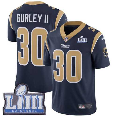 Nike Rams 30 Todd Gurley II Navy 2019 Super Bowl LIII Vapor Untouchable Limited Jersey,We sell and wholesale Nike Rams 30 Todd Gurley II Navy 2019 Super Bowl LIII Vapor Untouchable Limited Jersey on line form chian!